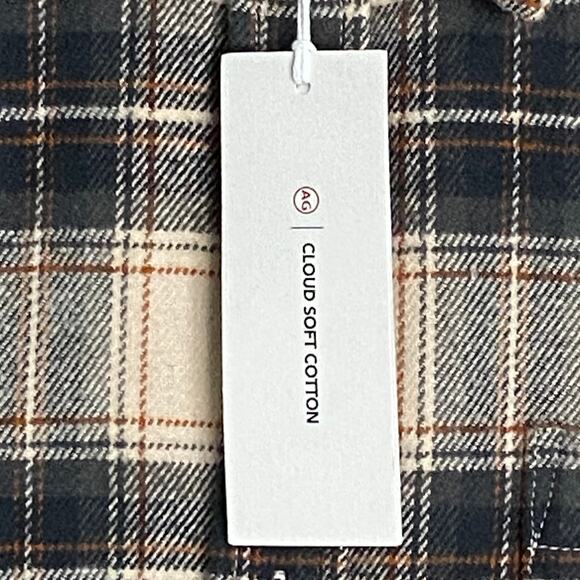 AG Los Angeles Men's Large "Aiden" Flannel Shirt Classic Fit Plaid NEW - Picture 12 of 13